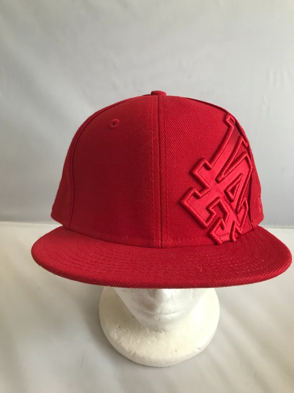 Los Angeles LA Dodgers Solid Red 3D Wool New Era 59-50 MLB Fitted Hat 7 3/4 Cap
